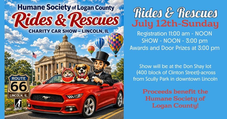Rides & Rescues Charity Car Show flyer
